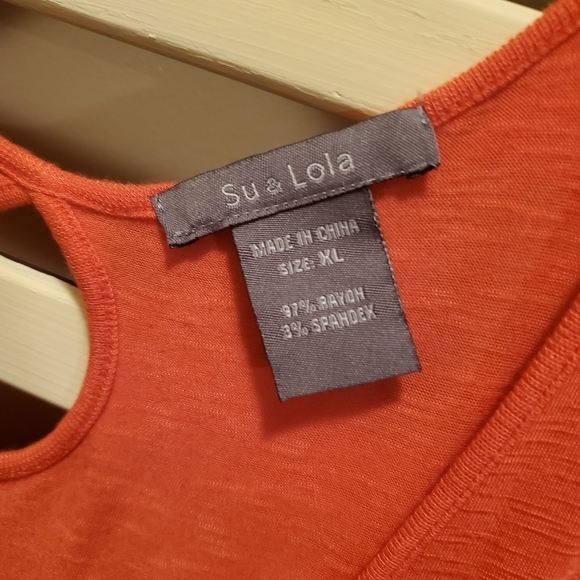 Womens size XL sue&Lola Cold shoulder flowy top great condition - Picture 4 of 4